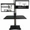 Victor Technology Standing Desk Converter, f/2 Monitors, 28"x23"x1" to 20", BK/AM VCTDC450 - alternate 2